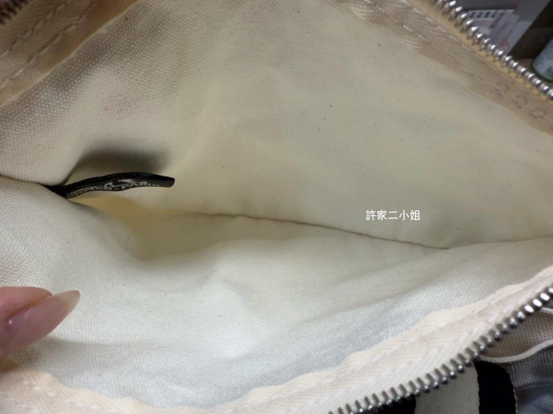 Hermes 二手閒置 米白/黑 帆布包-22