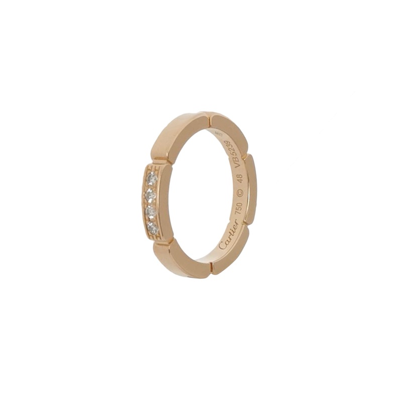 Cartier Maillon Panthère 18K玫瑰金鑽石鏈節戒-5
