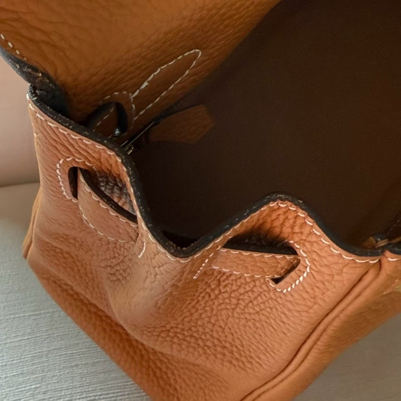 經典溫柔HERMES Kelly 28 金棕金肩背斜背包-40