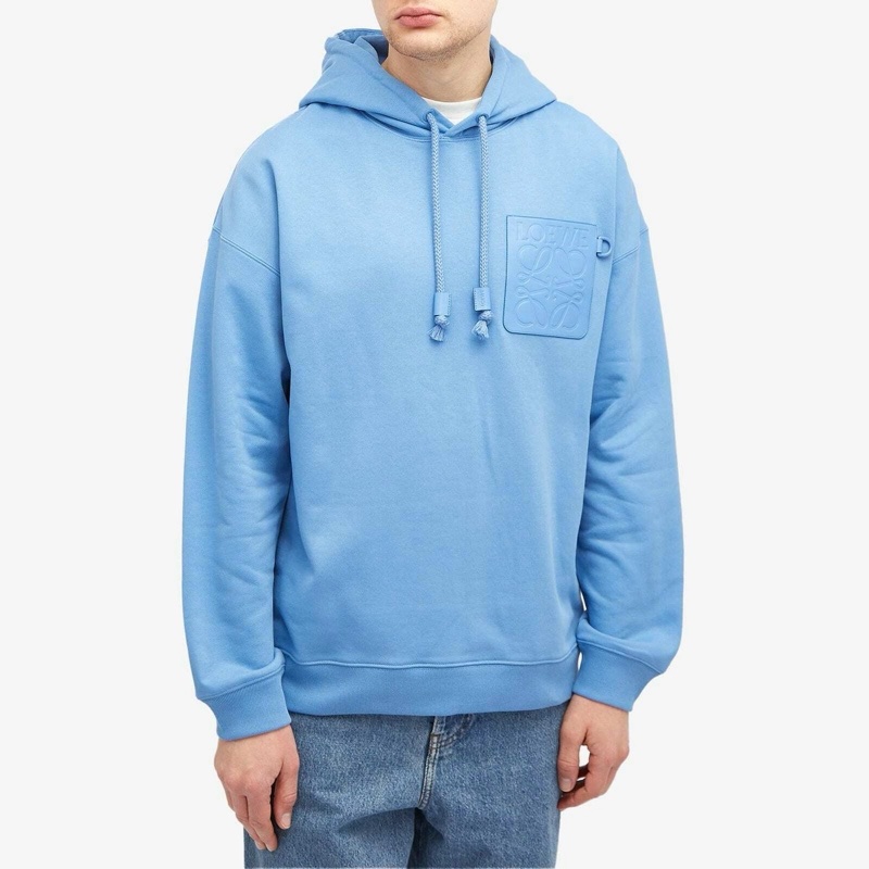 Loewe 帽T 長袖上衣 男女款logo 皮革標 經典款-0