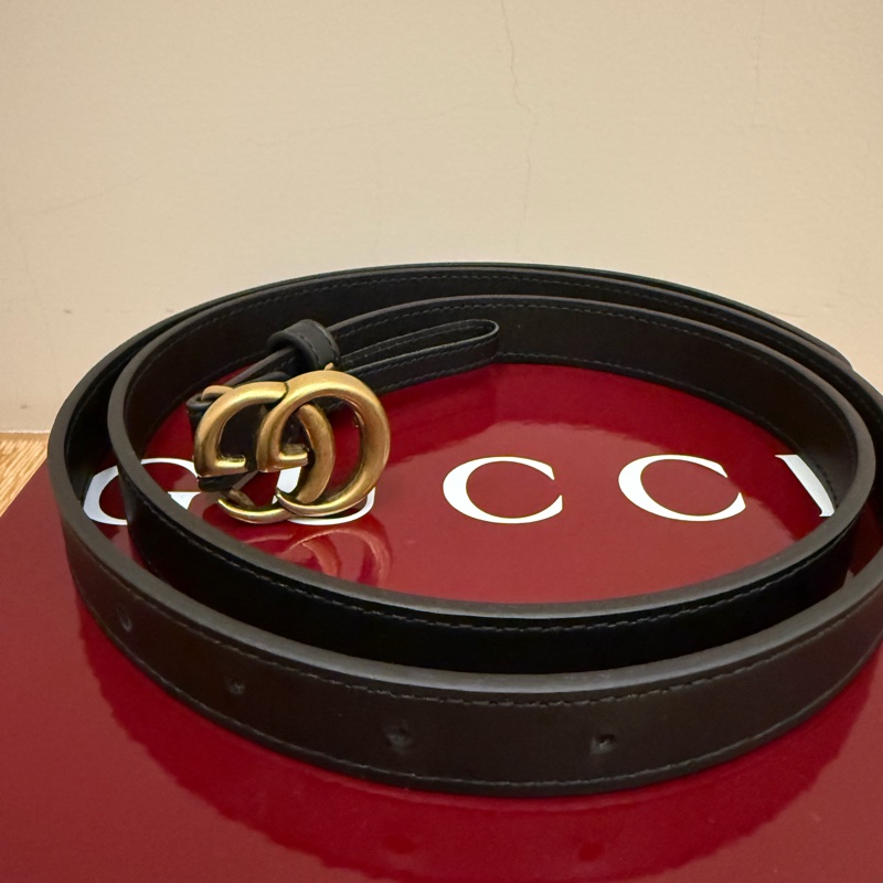 Gucci經典黑色皮帶-6