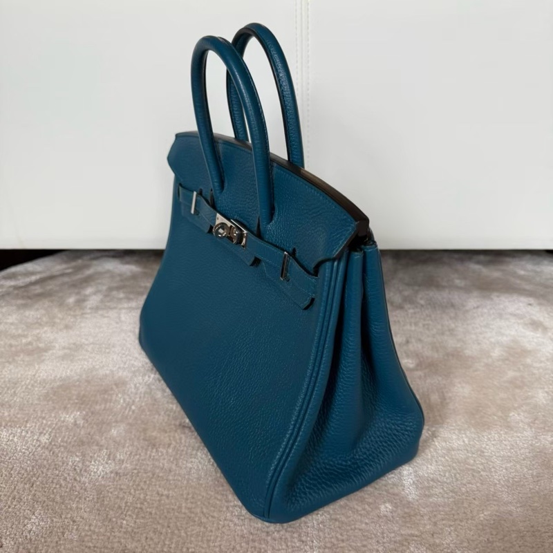 HERMES Birkin 25絕美藍色銀釦-1