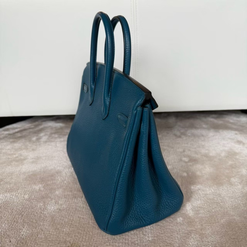 HERMES Birkin 25絕美藍色銀釦-3