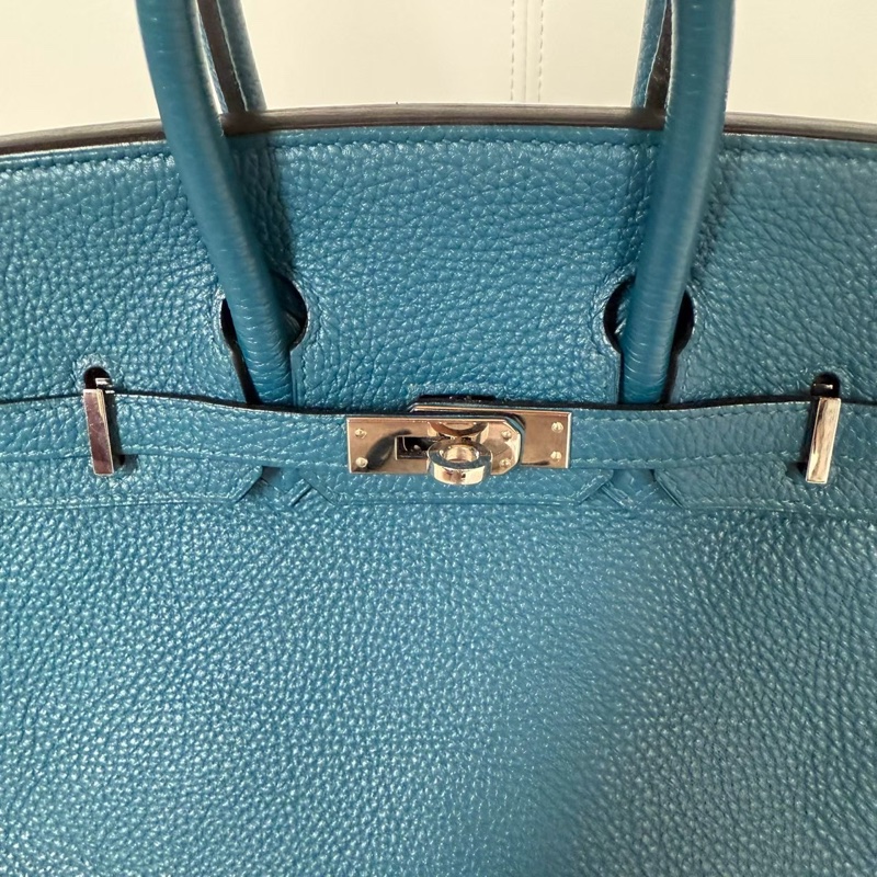 HERMES Birkin 25絕美藍色銀釦-5