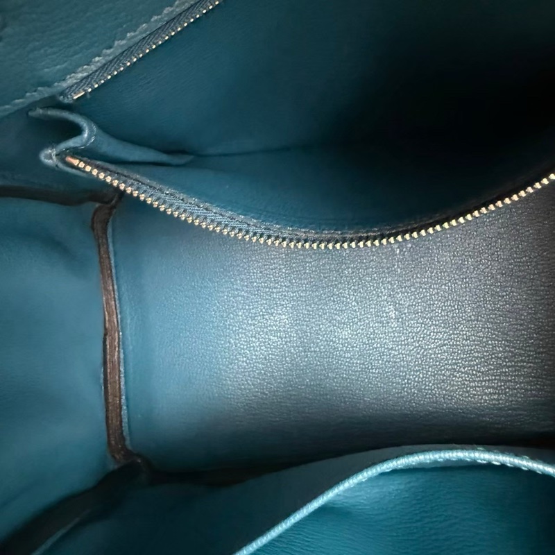 HERMES Birkin 25絕美藍色銀釦-32