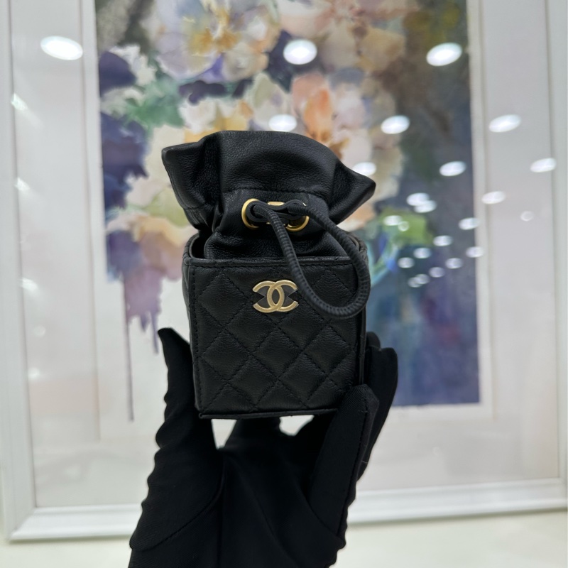 Chanel+香奈兒黑金mini小燒賣,vic限定,ounk同款 閒置新31開-1