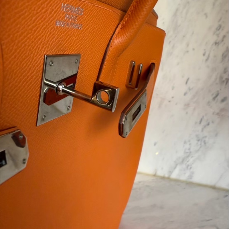 HERMES HAC32愛馬仕橘手提包-6