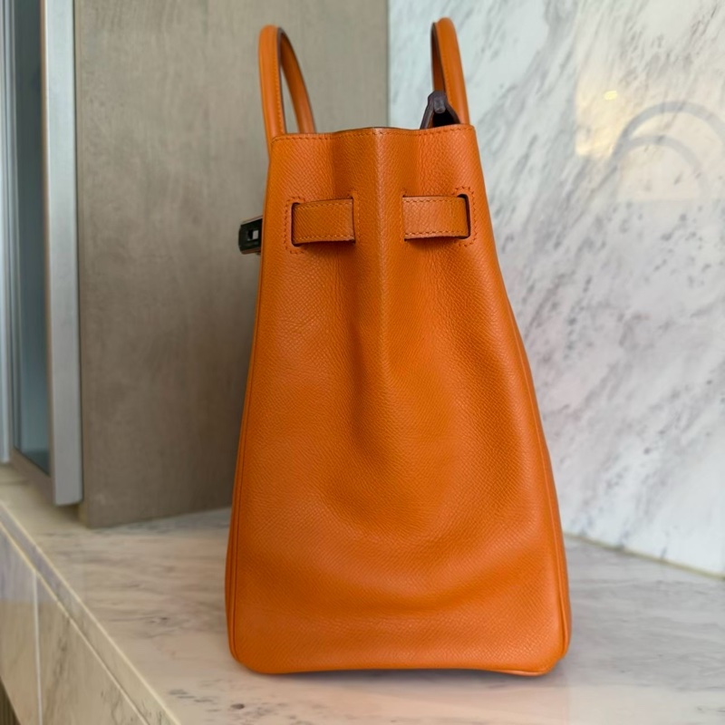 HERMES HAC32愛馬仕橘手提包-7