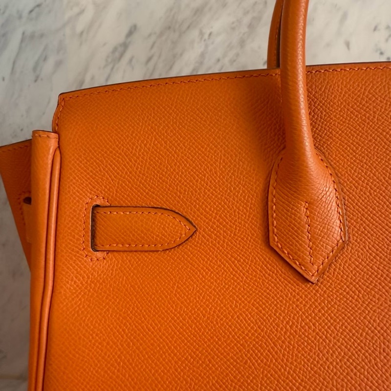 HERMES HAC32愛馬仕橘手提包-9