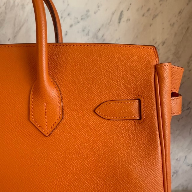 HERMES HAC32愛馬仕橘手提包-10
