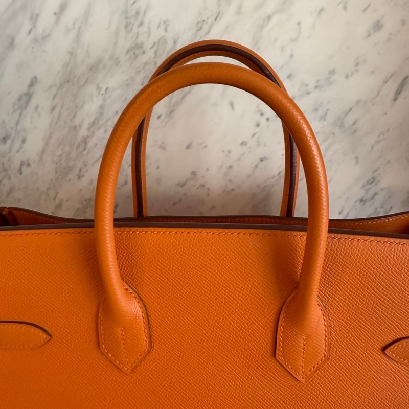 HERMES HAC32愛馬仕橘手提包-11