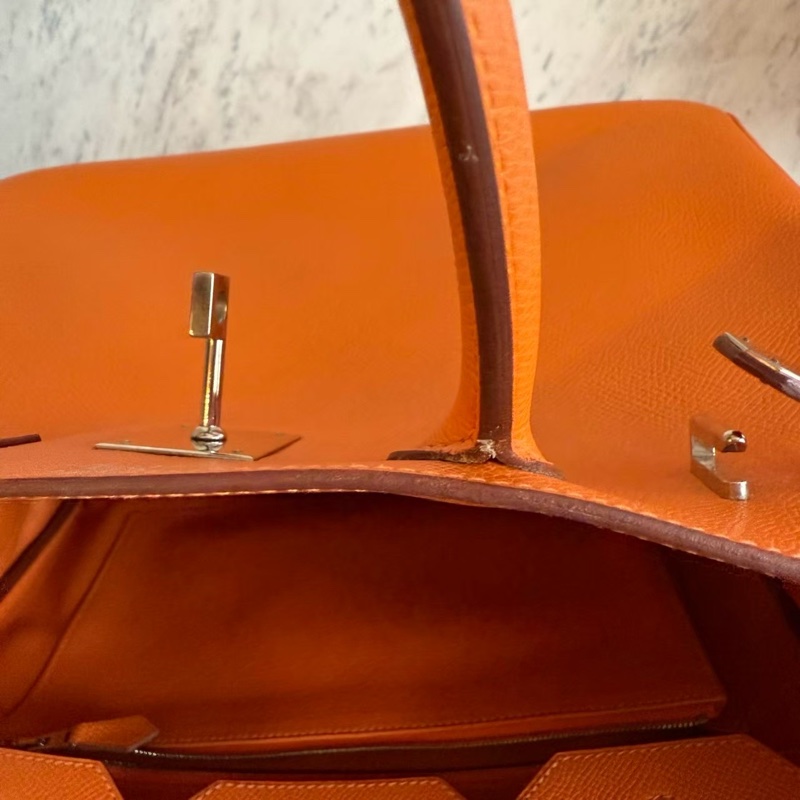 HERMES HAC32愛馬仕橘手提包-12
