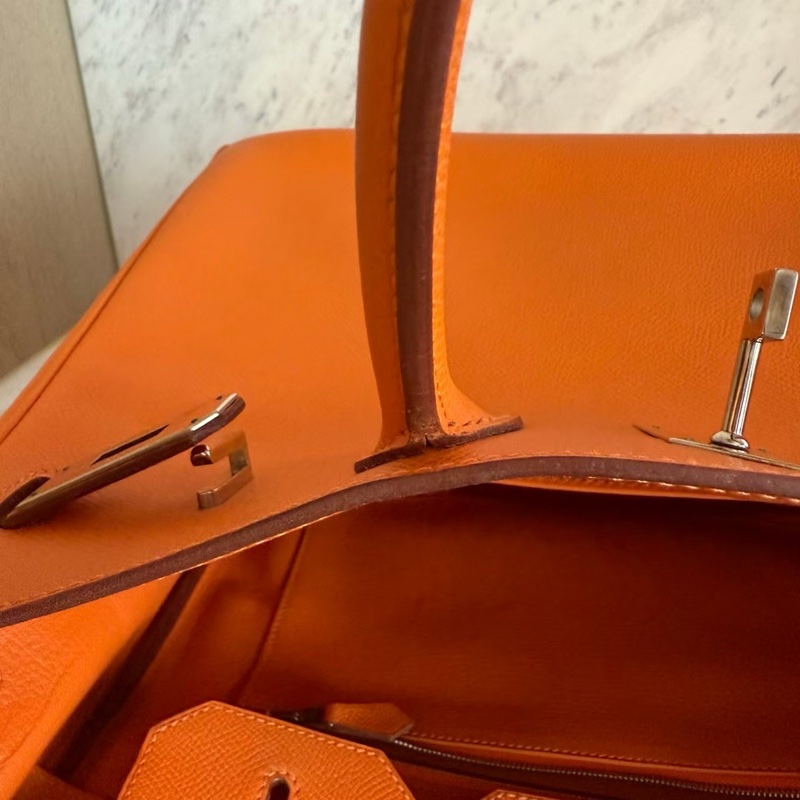 HERMES HAC32愛馬仕橘手提包-13