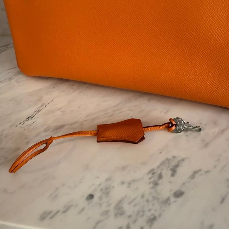 HERMES HAC32愛馬仕橘手提包-55