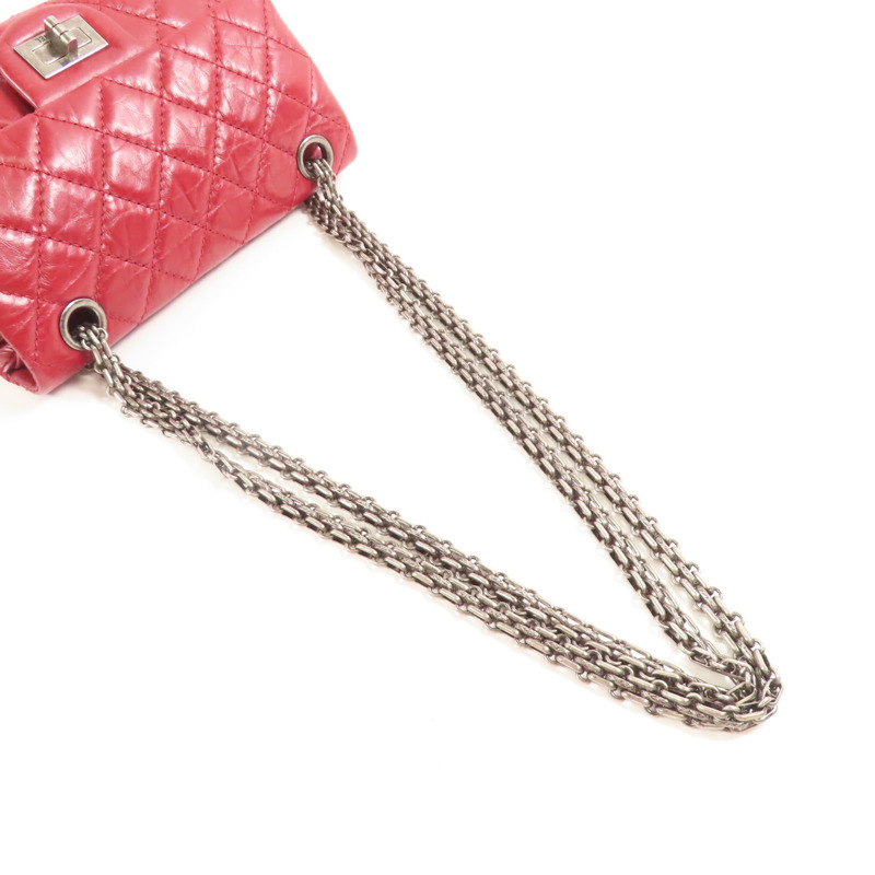 CHANEL 【激減優惠】牛皮皮革2.55 Mini鏈帶肩背袋-8