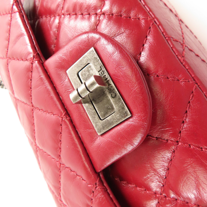 CHANEL 【激減優惠】牛皮皮革2.55 Mini鏈帶肩背袋-9