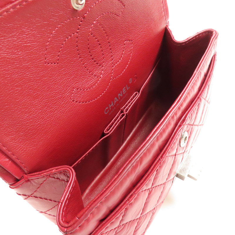 CHANEL 【激減優惠】牛皮皮革2.55 Mini鏈帶肩背袋-10