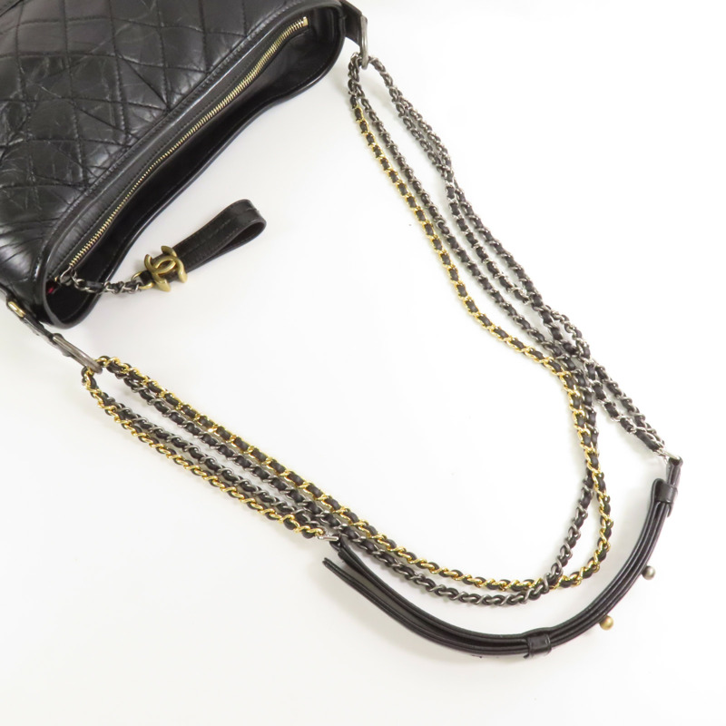 CHANEL 牛皮皮革Gabrielle肩背袋-8