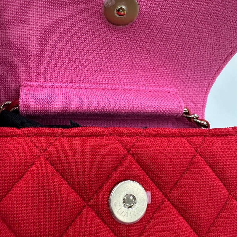 CHANEL香奈兒膜原23C迷你鏈條單肩斜背包，非常亮眼吸睛的顏色，晶片全新 尺寸12×9.5-10