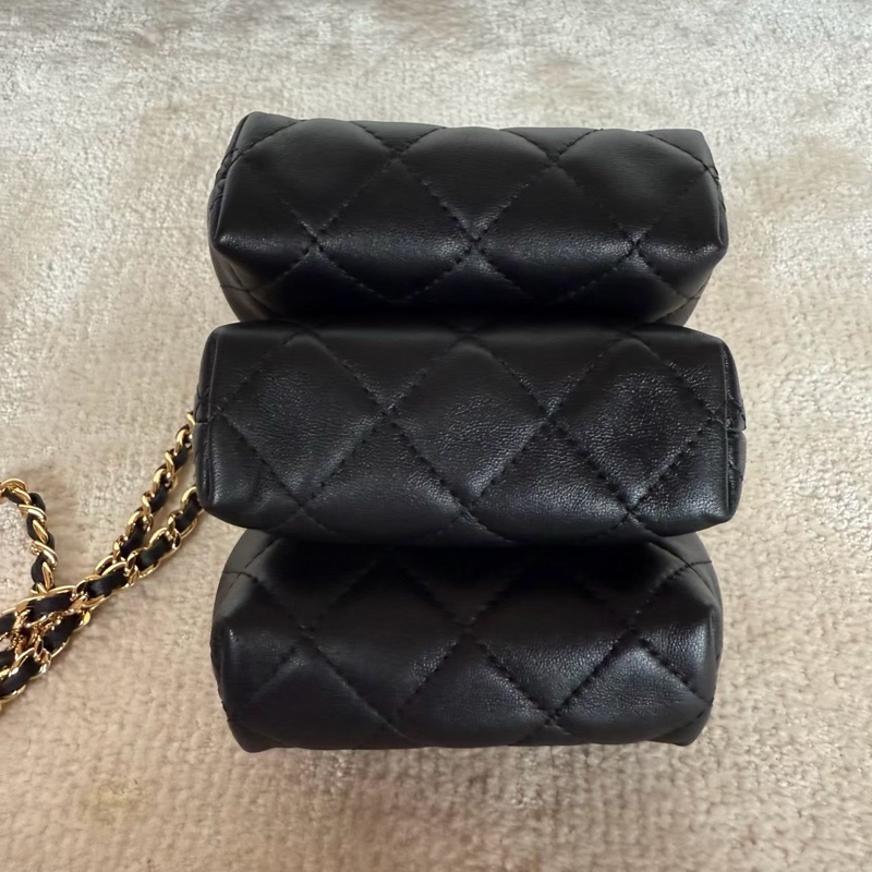 收藏款CHANEL 23C三胞胎手拿斜背包-3