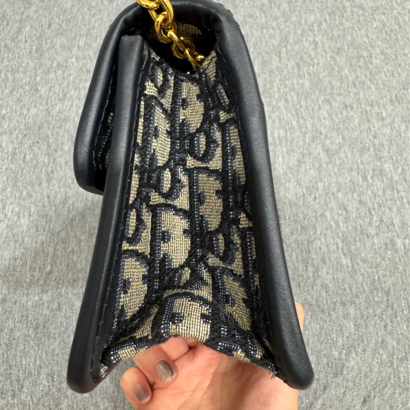 DIOR(迪奧) 30Montaigne 蒙田 EAST-WEST 老花 帆布 金扣 鏈條包-4