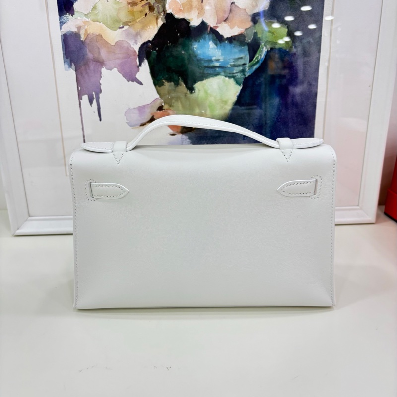 Hermes 愛馬仕 Mini Kelly世代 01純白 金扣  swift皮 W刻 25年購證 為夏天而生的神仙款式 白雪公主 太美了～-2