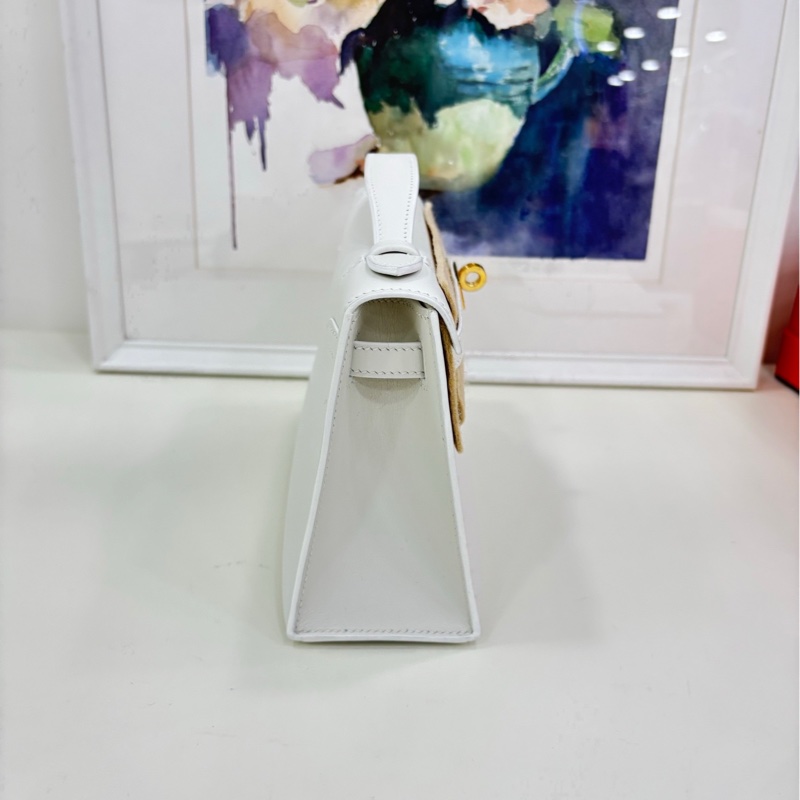 Hermes 愛馬仕 Mini Kelly世代 01純白 金扣  swift皮 W刻 25年購證 為夏天而生的神仙款式 白雪公主 太美了～-3