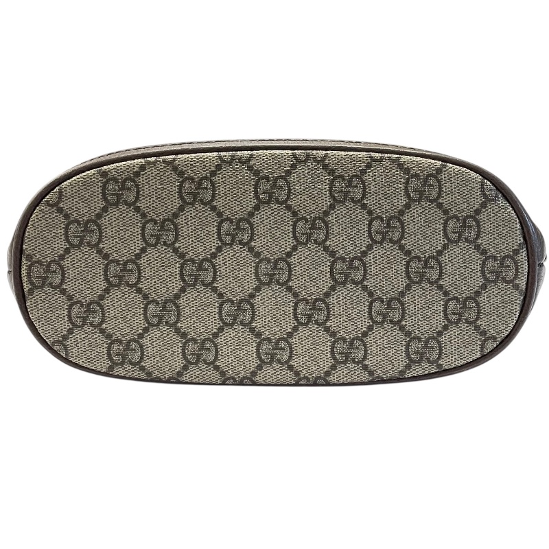 GUCCI 古馳 550621 OPHIDIA 水桶包 2way PVC帆布 皮革 棕色 GG老花-5