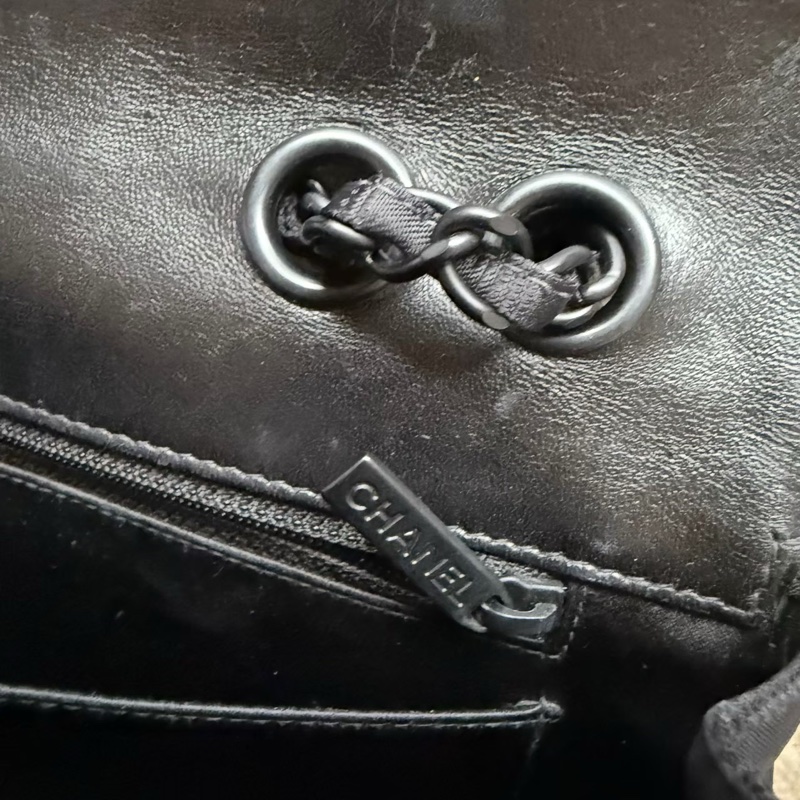CHANEL So black CF24雙C logo香奈兒肩背斜背鏈條包-26