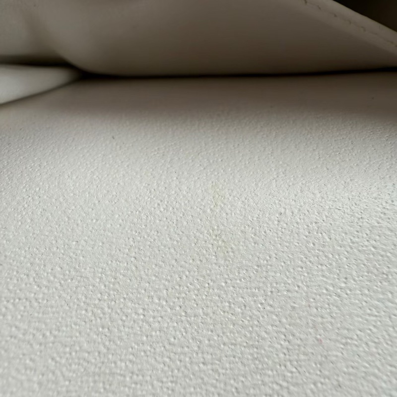 CHANEL CF26白色荔枝牛皮雙肩斜背鏈條包-13
