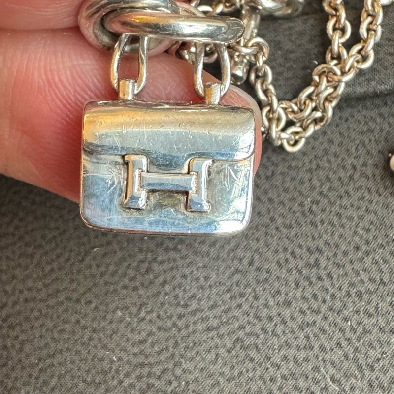 Hermes 包款造型T釦淫飾項鏈-18