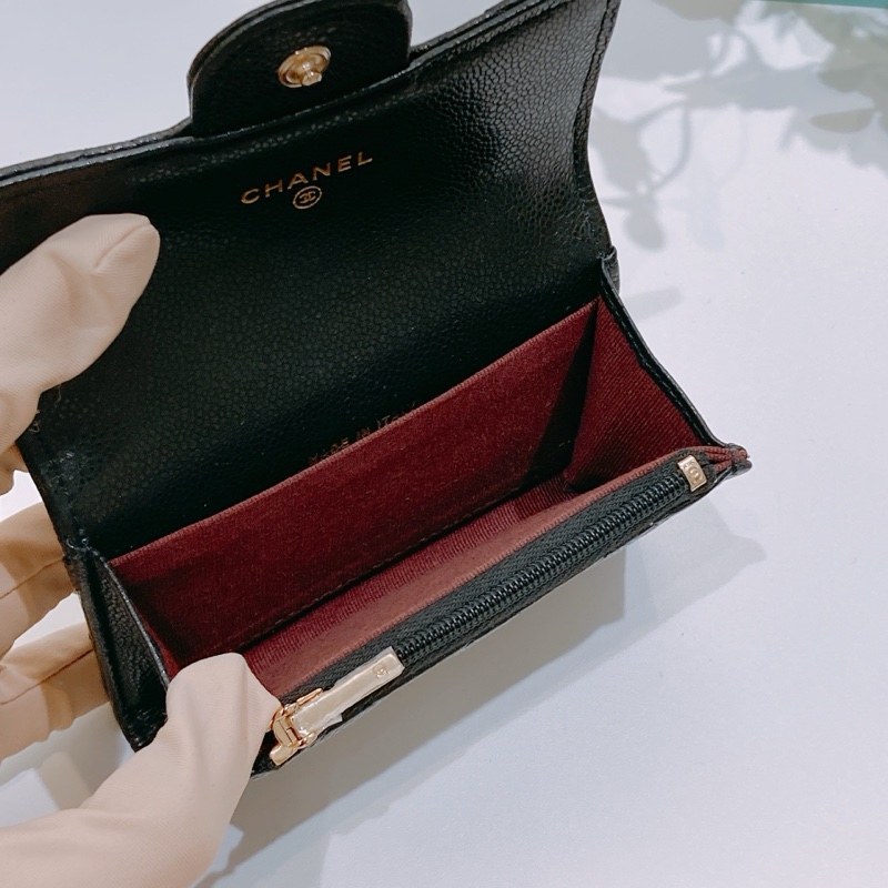 TW4382 CHANEL NEW 香奈兒經典內拉鍊卡包CLASSIC FLAP WITH ZIPPED CARD HOLDER CAVIAR-8