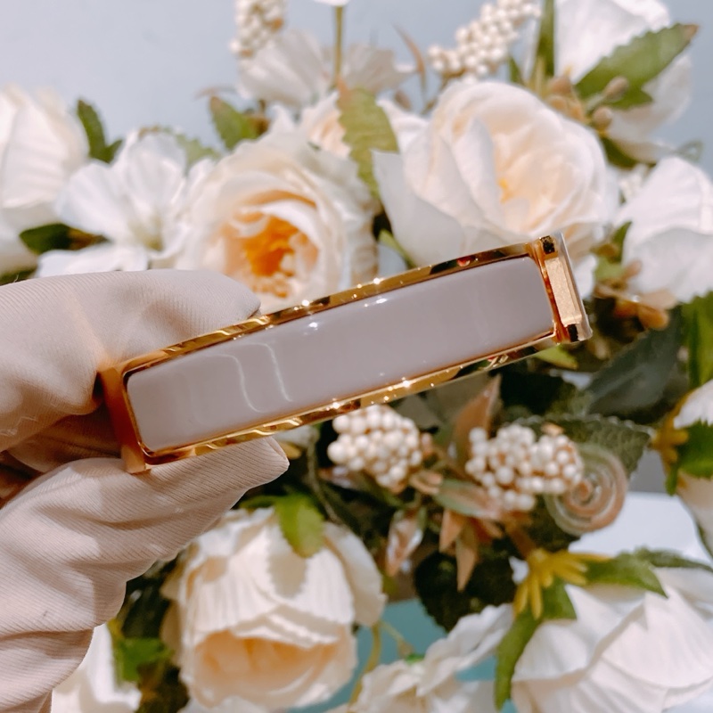 TW4388 Hermes 愛馬仕H手鐲 奶茶色金扣Clic H Bracelet PM Marron Glace x GHW-4