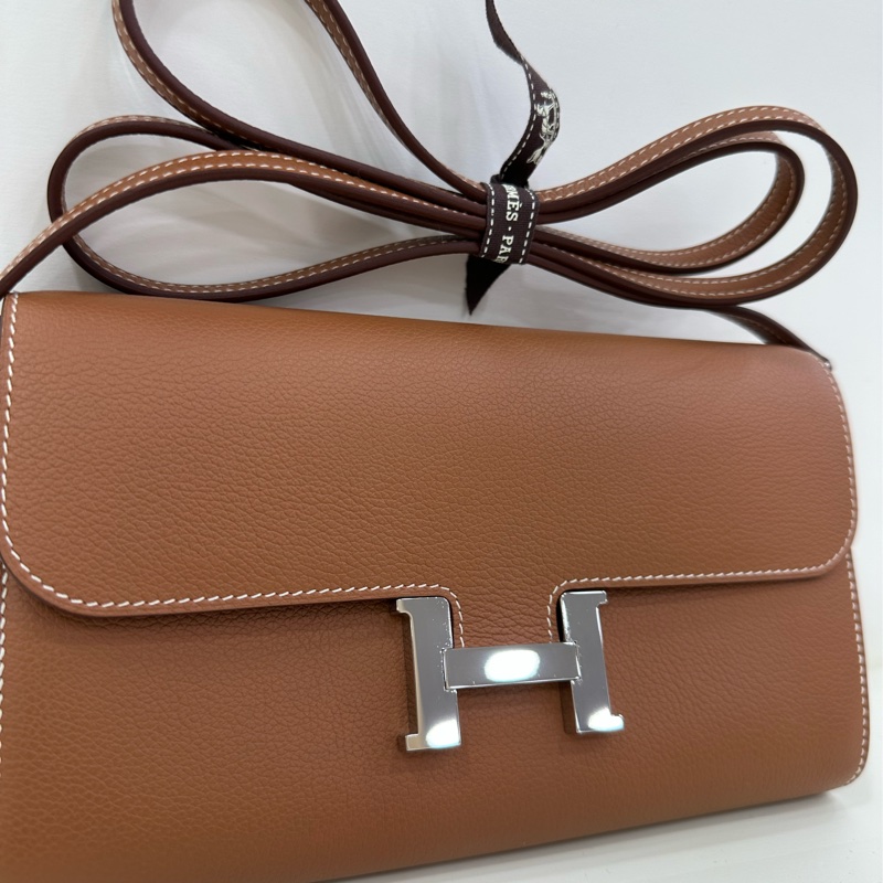 Hermes 愛馬仕 康康 constance to go 金棕銀扣 Evercolor Z刻-4
