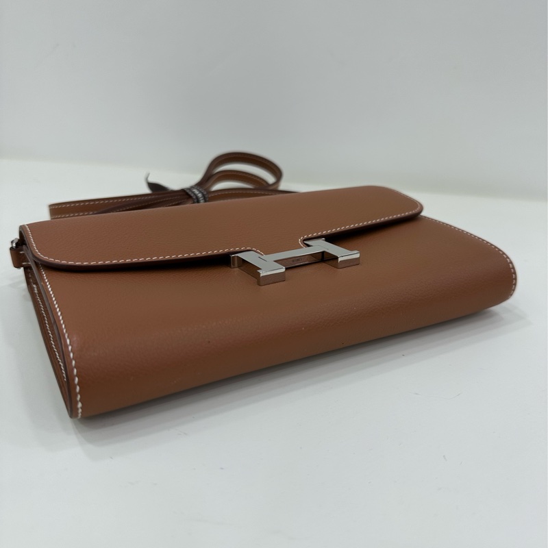 Hermes 愛馬仕 康康 constance to go 金棕銀扣 Evercolor Z刻-7