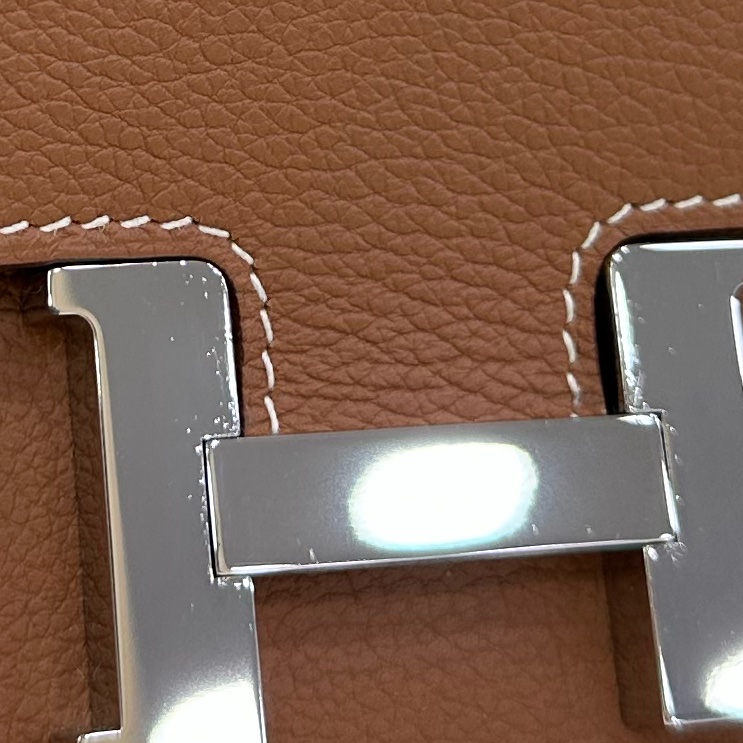 Hermes 愛馬仕 康康 constance to go 金棕銀扣 Evercolor Z刻-9