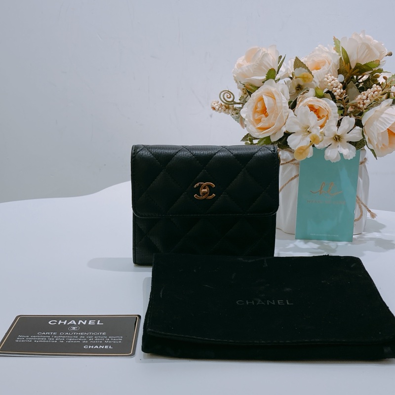 TW4380 CHANEL 香奈兒經典特別扣三摺銀包CLASSIC FLAP SMALL WALLET CALFSKIN-10