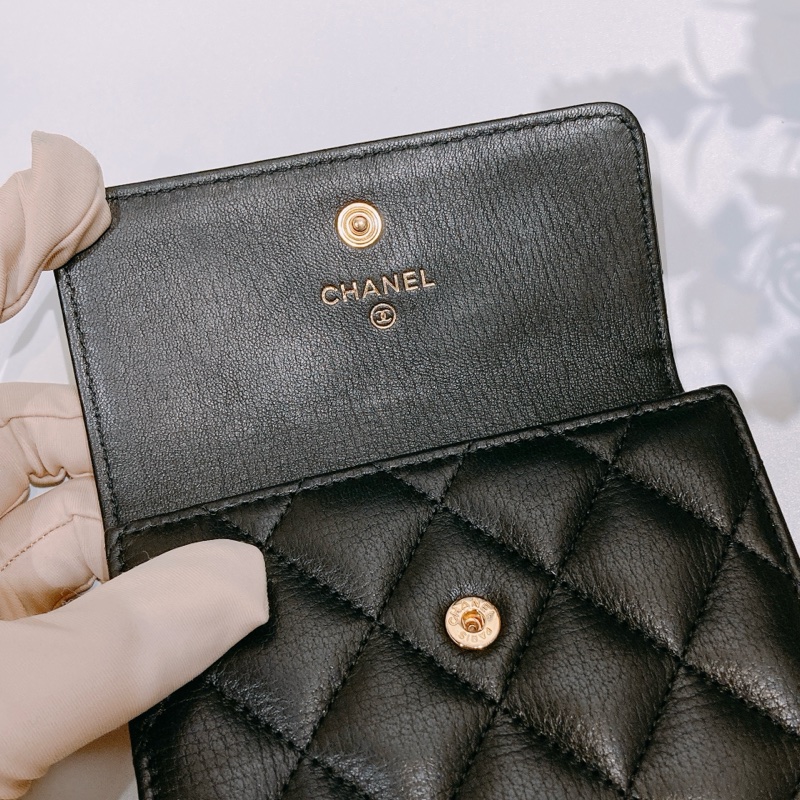 TW4380 CHANEL 香奈兒經典特別扣三摺銀包CLASSIC FLAP SMALL WALLET CALFSKIN-19