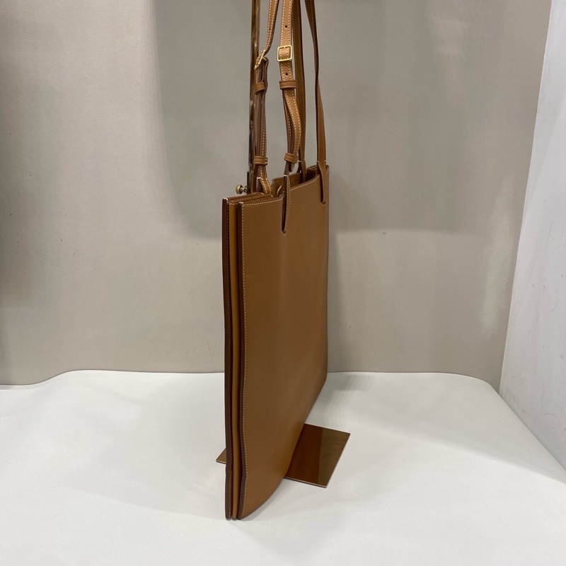 CELINE焦糖色托特肩背包-3