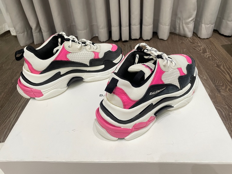 二手 Balenciaga 巴黎世家 Triple S 老爹鞋 尺寸:38 經典配色超百搭 桃黑配色-8