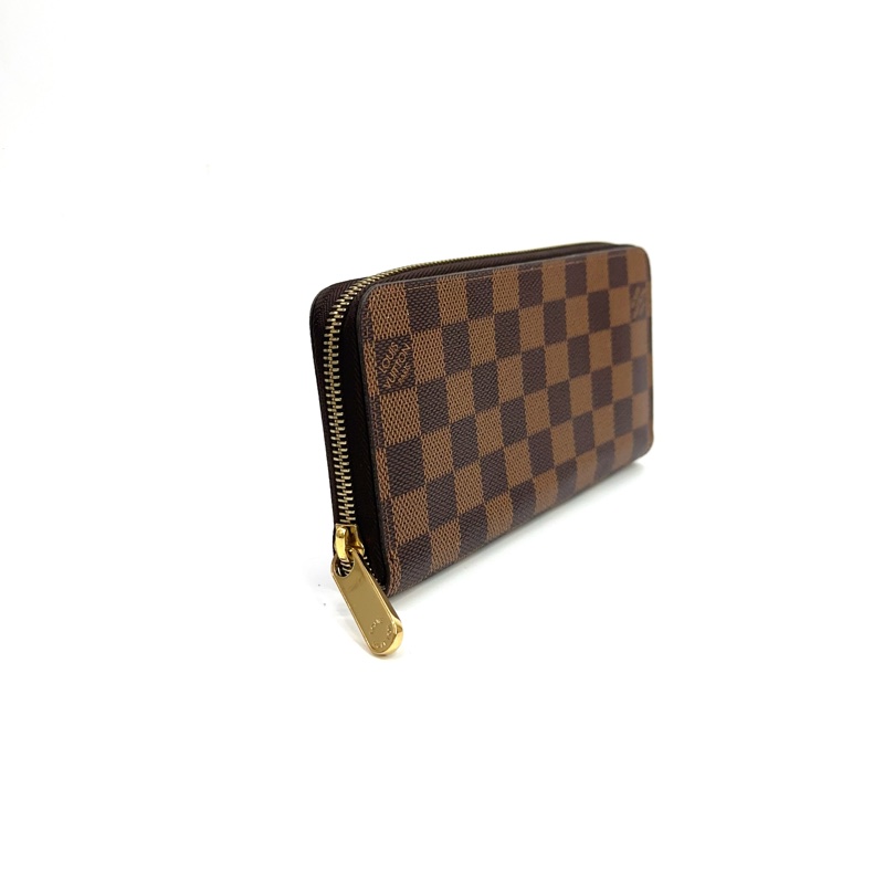 LV 咖棋盤格金釦ㄇ拉8卡長夾 N60015-2