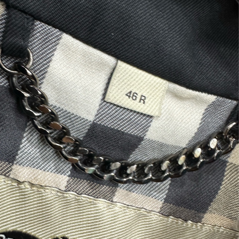 Burberry 巴寶莉 黑色雙排扣中短款風衣 46碼-2