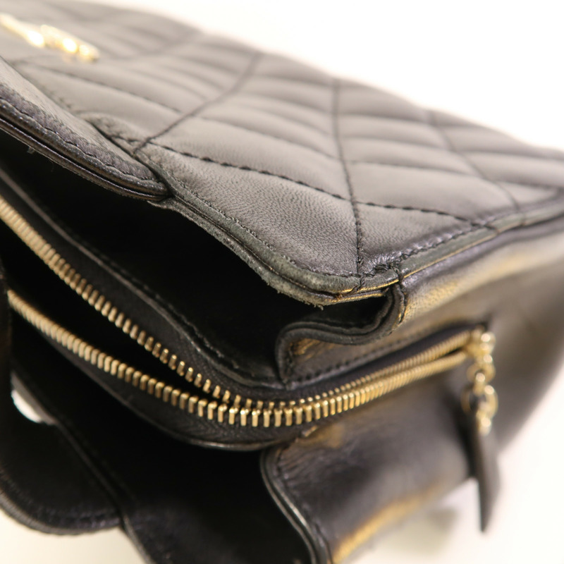 CHANEL 牛皮皮革Vintage Shoulder Bag金扣肩背袋-17