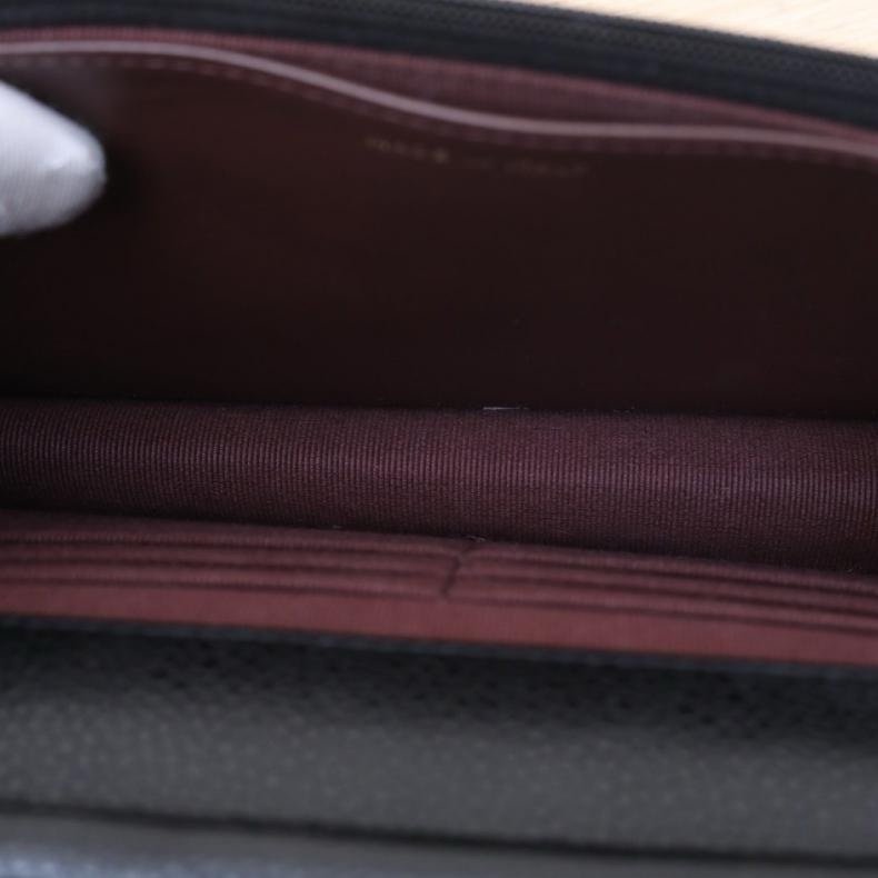 CHANEL(香奈兒) CF WOC 19cm 黑色 荔枝 晶片開 金扣-8