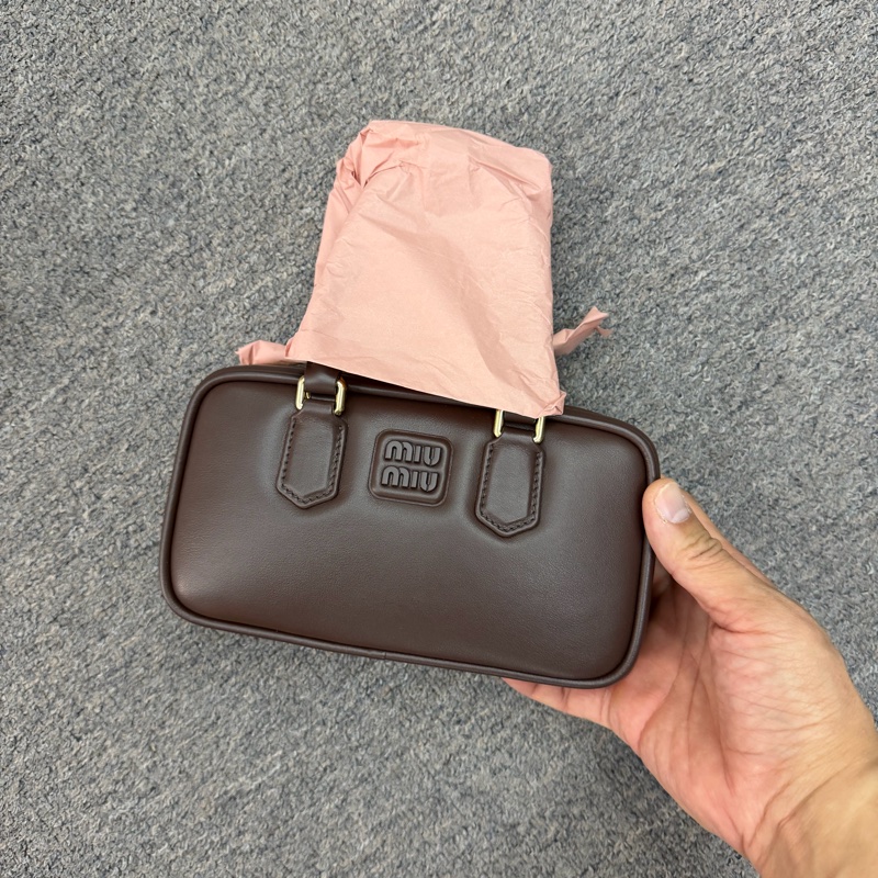 促銷品 Miu Miu Arcadie 迷你 手提單肩包 石楠木色-5