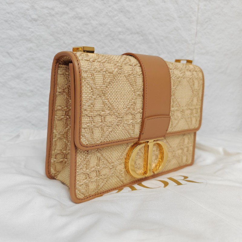 Dior 迪奧 蒙田30 酒椰草藤格紋單肩包 21年-3