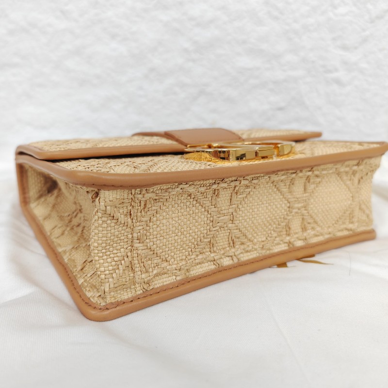 Dior 迪奧 蒙田30 酒椰草藤格紋單肩包 21年-4