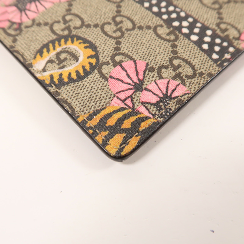 GUCCI 塗層皮革Bengal Tiger Flower金扣肩背袋-11