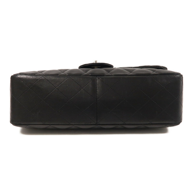 CHANEL 羊皮皮革Large Classic銀扣鏈帶肩背袋-3