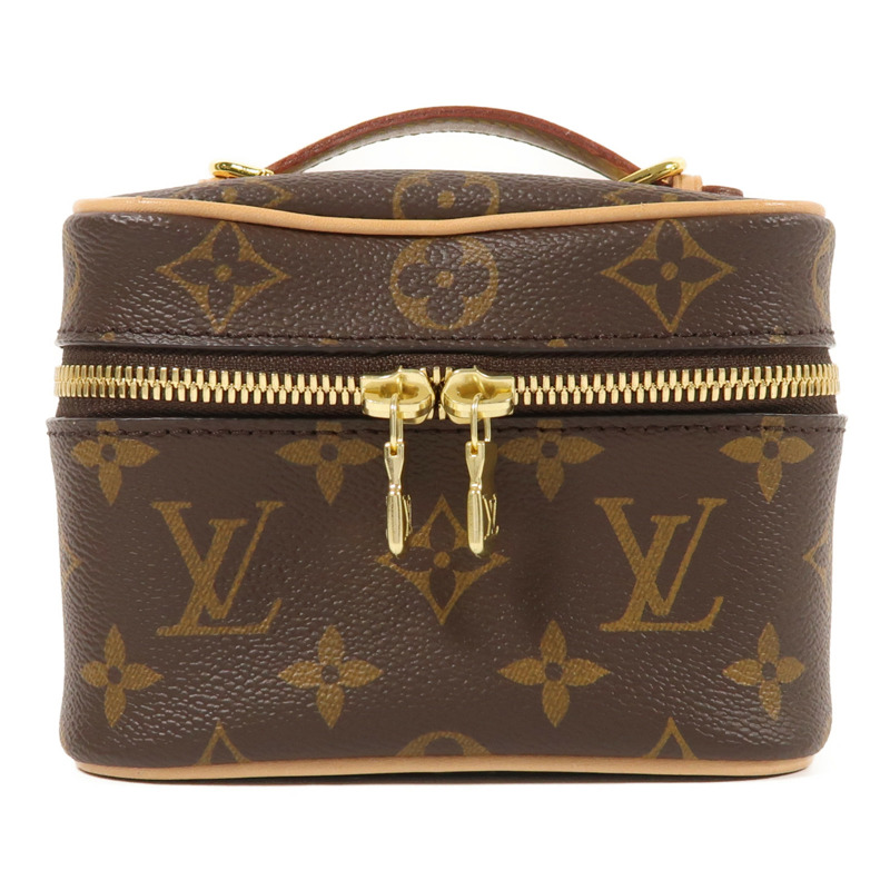 LOUIS VUITTON Monogram Nice Nano金扣化妝袋-0